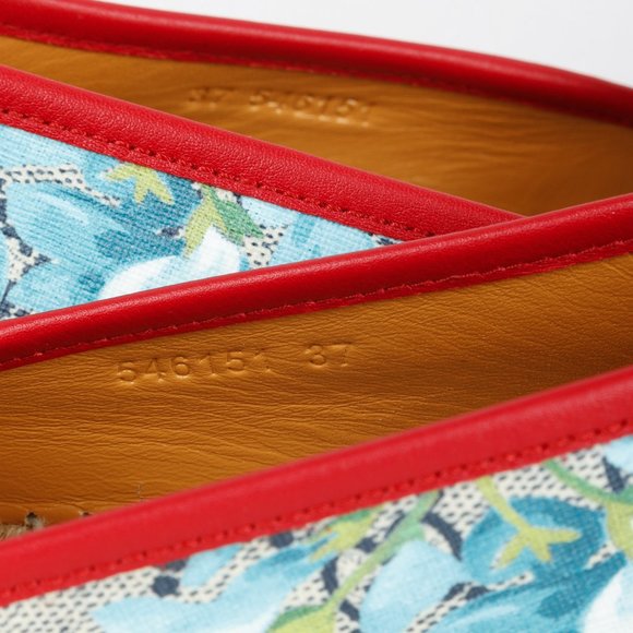 *SOLD* Gucci GG Supreme Canvas Blue Blooms Espadrilles - Picture 10 of 10